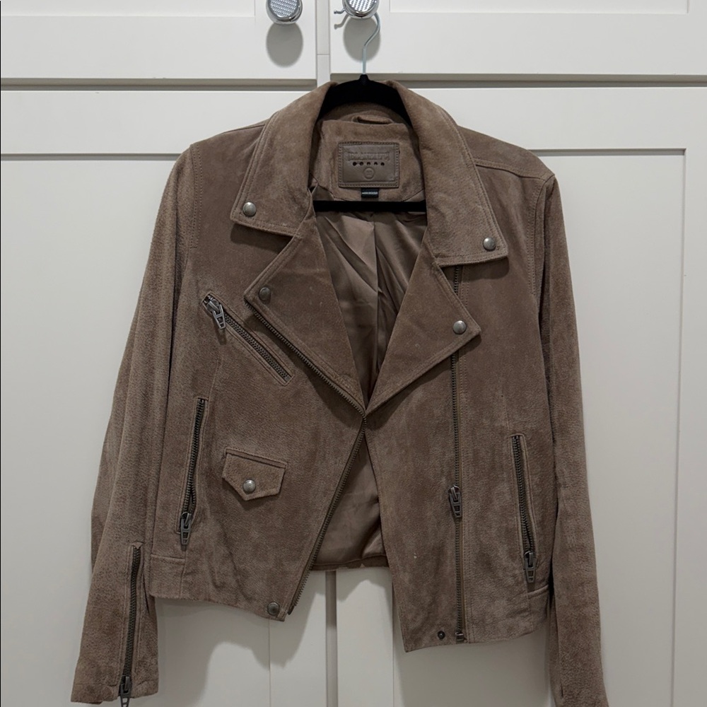 Blank NYC Brown Suede Leather Jacket